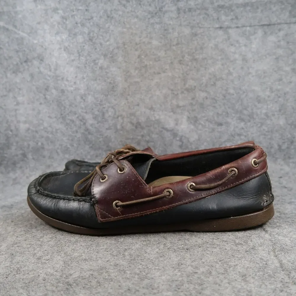 GH Bass & Co Boat Shoes Mens 10 Casual Leather Hampton Core Two Eye Moc Toe